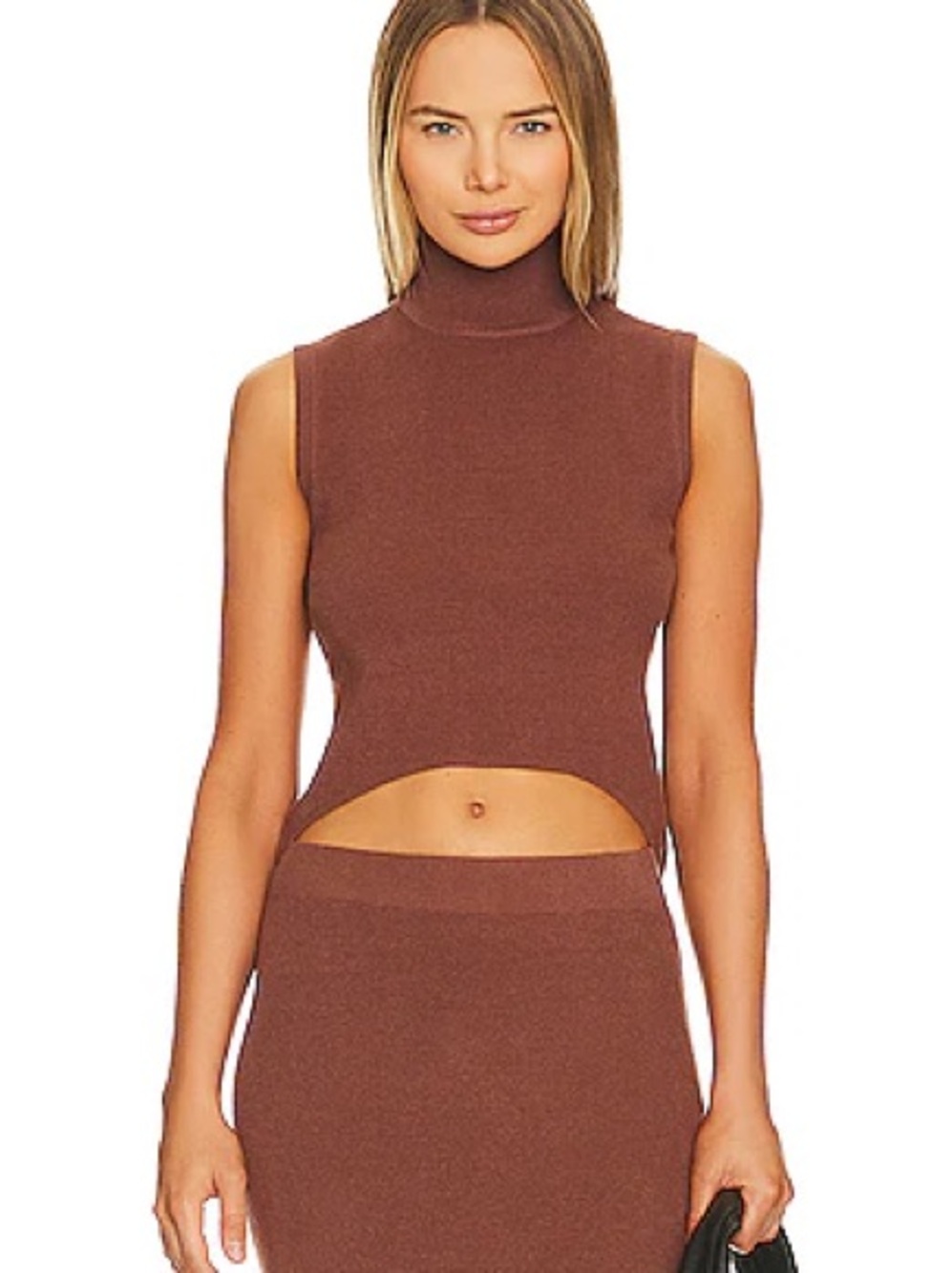 SNDYS SET. FAWN top with matching skirt